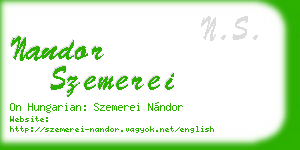 nandor szemerei business card